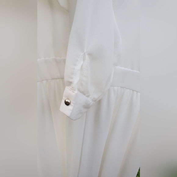 Bundle Only:Y2k Fairy Luxury Classy White  Empire Waist Maxi‎ Weeding Dress Sz L - Picture 4 of 6